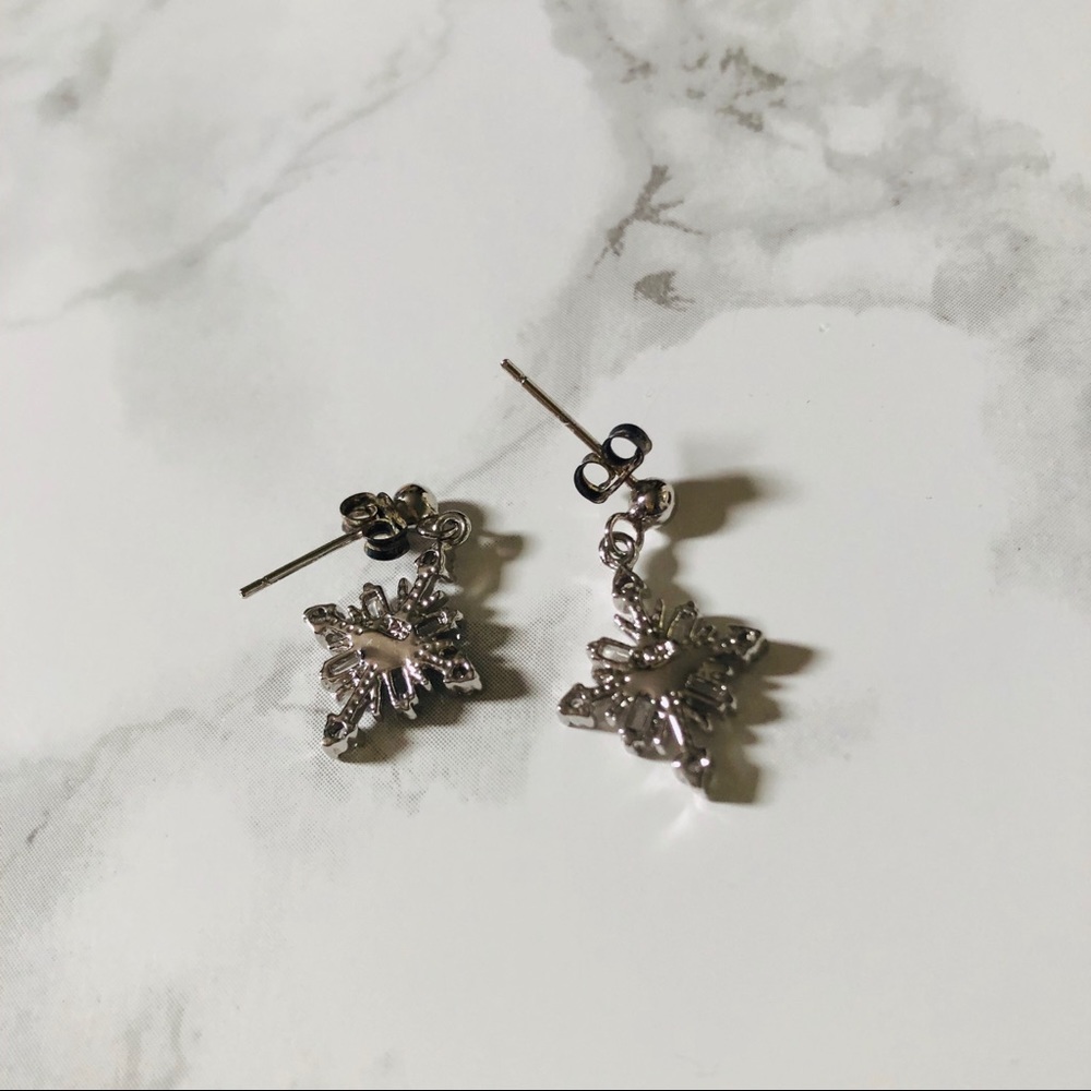 Snowflake Dangle Earrings - Picture 6 of 6